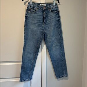 Zara High Rise Blue Jeans